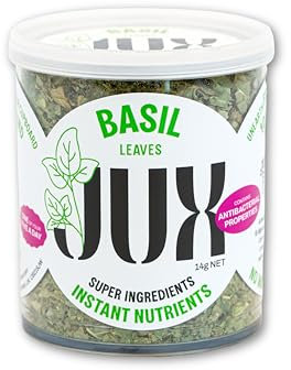 JUX Freeze-Dried Basil | 100% Natural & Nutrient-Rich | Rehydrates Instantly for Cooking, Sauces & Garnishing | Long Shelf Life | Equals 40 Packets of Fresh Basil | No Additives, Vegan