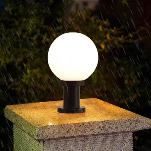 Mengjay Moderne Spalte-Lampe Rasenleuchte Außen Wasserdichte Park Landschaft Außen-Beleuchtung,Sockelleuchte Außen Außenleuchte,E27 Wegeleuchte Standleuchte Aussenleuch (∅20cm)