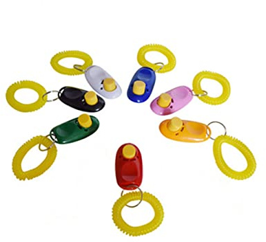 COLLBATH 7 Stück Hundetraining Clicker Metall mit Handschlaufe Lauter Klickton Vielseitig für Haustierverhalten Training von Hunden Katzen und Kleintieren