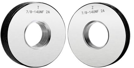 Gewindelehrring 1 SET (1 * GO + 1 * NOGO) 2A Genauigkeit Standard Metrisches Feingewinde-Ringmessgerät UNS10-28 Messwerkzeug