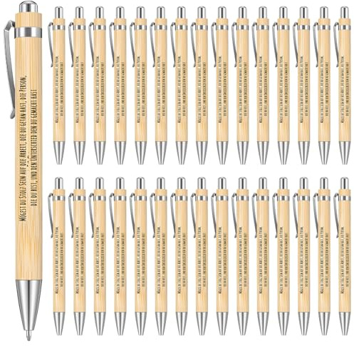 Tenare 30 Stück Weihnachten Abschiedsgeschenk Kollegen Inspirierende Holz Kugelschreiber Dankeschön Geschenke Mitarbeiter Kugelschreiber mit Spruch Mögest du Stolz Sein auf die Arbeit Stift