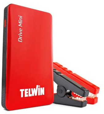 Crisalide® - Démarreur 'Drive Mini' Multifonction au lithium et Power Bank - 1000Ah, USB A (5/9/12V), USB C, lumière LED, adaptateur allume-cigare, compact et puissant