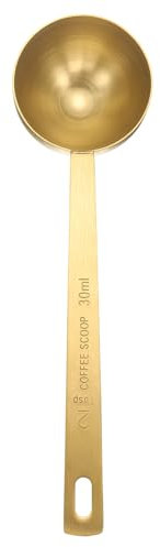 sourcing map Single Measuring Spoon 2tbsp (6tsp, 30ml) Teaspoon/Tablespoon 304 Stainless Steel Single Tiny Square Bowl Measuring Spoon Long Handle Measure Scoop, Gold