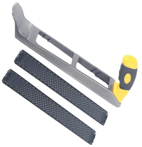 GIVIHGETI Gipskartonhobel mit Raspel Feile 250 mm, Kantenhobel mit 2 Blättern für Hobel Holz, Trockenbau, Hobeln, Feilen, Glätten, Abziehen, Raspeln, Fasenhobel für den Trockenbau, Trockenbauhobel