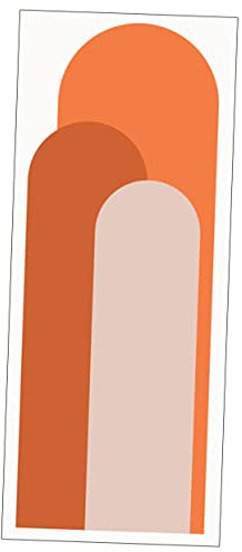 Décoration Murale Adhésive Géométrique Orange en Pvc, Style Moderne