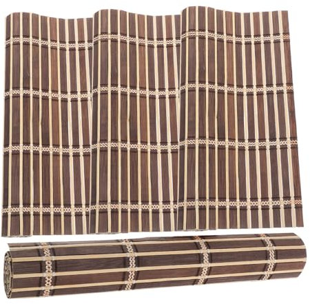 SOIMISS 4piezas Manteles Individuales Bambú Rústico Decorativos para Mesa De Comedor Reutilizables