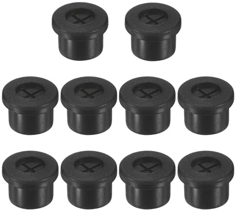 M METERXITY 10-Pack Rubber Grommets for Wiring 12mm Desk Grommet Black | Double-Sided Flexible Cable Cord Cover, Desk Hole Protection for Cables, Wires