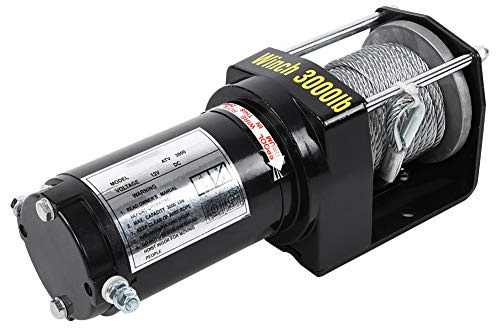 KIMISS Treuil de Récupération électrique de 3 000 Lb 12 V avec Télécommande – Idéal pour Camions, SUV, VTT, Bateaux et Remorques – Câble en Acier étanche et Haute Résistance