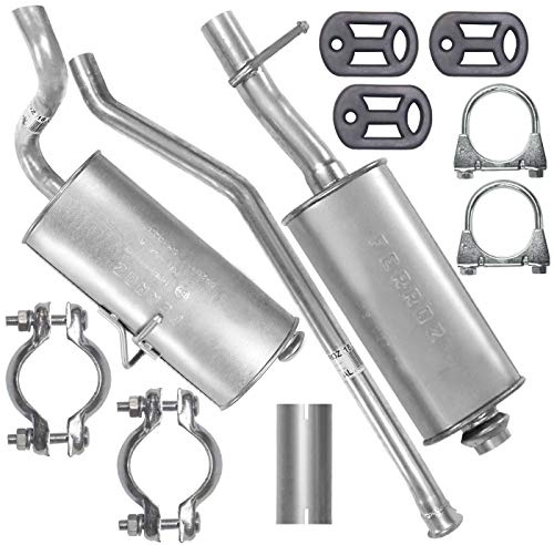 FERROZ Pot d’échappement pour Citroen Berlingo I 1 1996-2009 | Pot d’échappement central et arrière, Moteurs : 1.1i