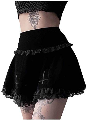 Tyllkjol dam tutu kjol, 50-tals karneval party 2026 rockabilly balet minikjol underkjol dansklänning kostym aftonklänning retro cosplay festklänning bubbla danskjol, svart, L