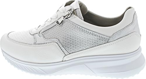 Waldläufer K-Janka sportskor med snörning vit, Silvervit, 41.5 EU X-Large