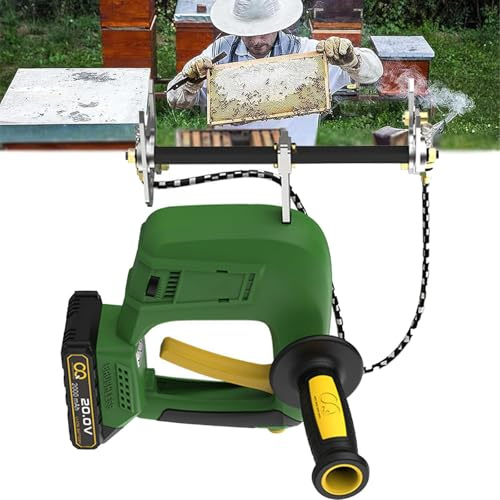 simprueH Electric Honey Extractor, Honey Extractor Electric with Charger, Brushless Handheld Electric Bee Shaker, Rechargeable Beehive Frame Shaking Machine,Battery*1 (Battery*2)