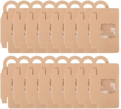 Generic Scatola Porta Bottiglie di Vino in Carta Kraft 25 Pezzi Finestra e Manico Pieghevole per Bar e Hotel Design Multifunzionale e Pratico