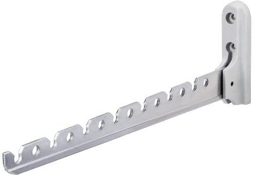 Gedotec Appendiabiti Pieghevole ALISA | Lunghezza 330 mm | Alluminio Argento | Gancio per Parete, Balconi e Armadi | 1 Pezzo