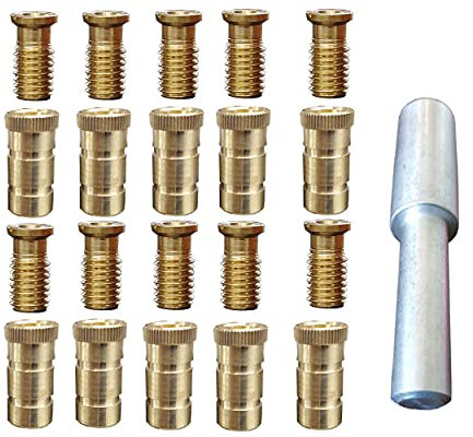 mistcooling 5001ABR Lot de 10 ancrages de Couverture de Piscine creusée avec Outil de tampage 1,6 cm pour Trou de 1,9 cm