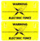 2x Electric Fence Warning Plastic Sign Double Sided Poly Wire tape Screw Fixing