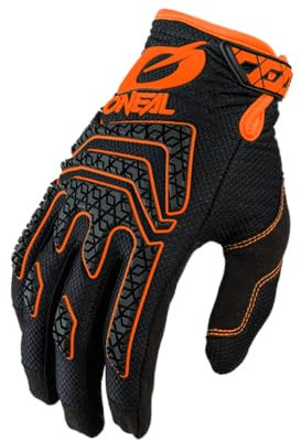 O'NEAL | Fahrrad- & Motocross-Handschuhe | MX MTB DH FR Downhill Freeride | Langlebige, Flexible Materialien, Silikonprint für Grip | Sniper Elite Glove | Erwachsene | Schwarz Orange | Größe L