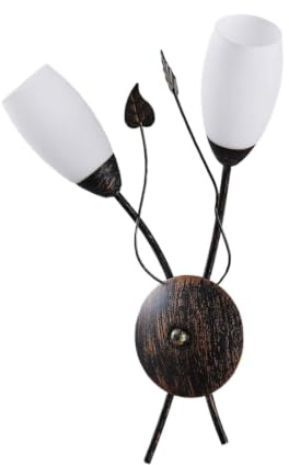 Lindby Wandleuchte, Wandlampe Innen Stefania (Retro Vintage Antik) in Braun aus Metall (2 flammig E14) - Wandstrahler Wandbeleuchtung Schlafzimmer/Wohnzimmer Wohnzimmerleuchte