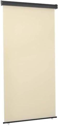 vidaXL Balkon Seitenmarkise Senkrechtmarkise Sonnenschutz Sichtschutz Windschutz Markise Außenrollo Balkonrollo Beschattung 125x250cm Creme