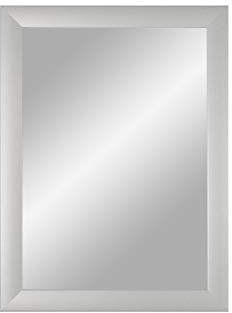 ByMoris Spiegelrahmen Silber matt 40x60 cm Wandspiegel Deko-Spiegel mit MDF-Holz Rahmen Modern Vintage alle Größen individuell Maß gefertigt 100% Made in Germany