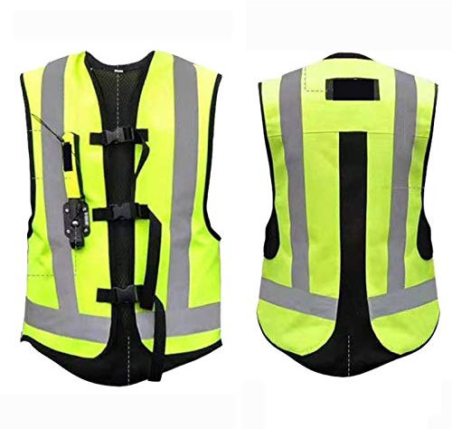 YXYECEIPENO Radsport-Warnweste Motorradzylinderweste Wiederverwendbar Weiche Und Leicht Zu Reinigende Motorrad-Airbagweste, Geeignet Für Motorräder Und Geländefahrzeuge (Unisex, Ohne CO2-Flasche)