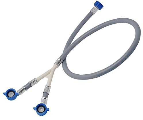 sparefixd Washing Machine Y Fit 2in1 Dual Split Fill Hose 1.2m for AEG