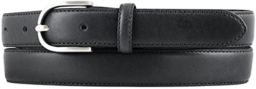 BELTINGER Damen-Gürtel aus Vollrindleder 2,5 cm | Schmaler Gürtel für Damen 25mm | Bombierter Ledergürtel