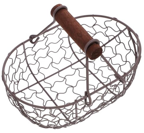 DOITOOL Metall Aufbewahrungskorb Für Eier Früchte Und Brot Vintage Drahtkorb Für Küchenarbeitsplatte Stabiler Eisenhalter Mit Praktischem Design Für Kreative Aufbewahrungslösungen