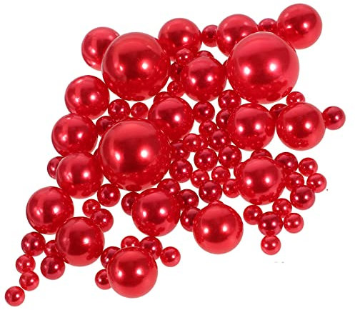 EXCEART Perlen Vasenfüller 125 Stück Künstliche Perlen ohne Loch Verschiedene Größen Kunststoffperlen für Blumenvase Schwimmende Deko Make Up Pinselhalter Hochzeitsdeko