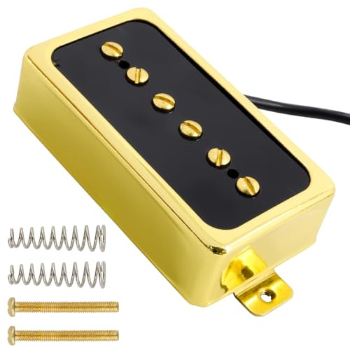 Hsyok P90 Gitarren-Tonabnehmer, Humbucker, Alnico V Single Coil Tonabnehmer Hals und Steg für Les Paul P90 E-Gitarren Tonabnehmer, Zubehör, Gitarren-Tonabnehmer, Ersatzteile (Hals-Tonabnehmer)