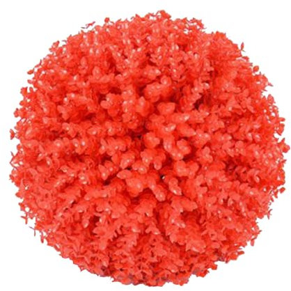 DSFHVBDD Pflanzenball Künstlich, Pflanzen-Ball Dekoration Home Outdoor, Pflanzenball Runder, Plants Ball Realistischem Aussehen, Hausgarten im Freien Hochzeitsfeier Rasen Dekoration (Red 50cm)
