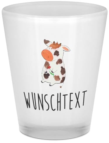 Mr. & Mrs. Panda Schnapsglas personalisiert Kuh - Personalisierte Geschenke, Milch, Bauernhof, Hof, Shotglas, Schnapsgläser, mit Namen, Personalisiertes, Spruch, Kühe, Motivtion
