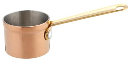 JISADER Casseruola Mini in Acciaio Inox e Cucchiaio per Porzioni, 100 ml