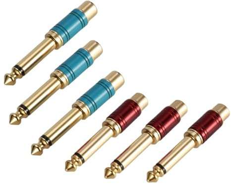 UKCOCO 6pièces Adaptateur Jack Femelle vers Connecteur pour Guitare Et Mixeur Pratique Et Aléatoires