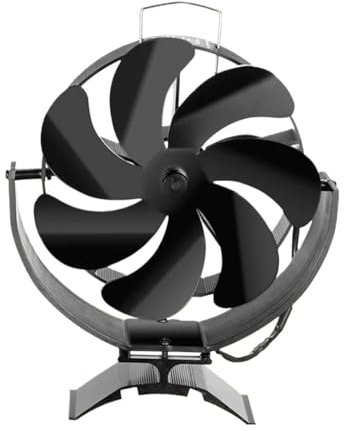 WWPMNQD Ventilador Chimenea Ventilador de Estufa de leña 2 en 1 de 7 aspas con Motor de Calor, Ventilador de Chimenea, Calentador de Chimenea silencioso, distribución eficiente del Calor