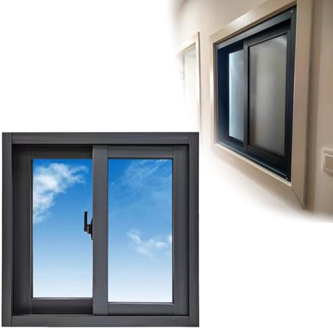 EXCLURA Ventanas Ventana Corredera Horizontal para Pasillo Interior, Ventanas para Casa de 40, 45, 55, 60, 70, 75, 80, 85, 90, 100 y 120 Cm, Ventana de Sótano con Mosquitera(34x22in/85x55cm)