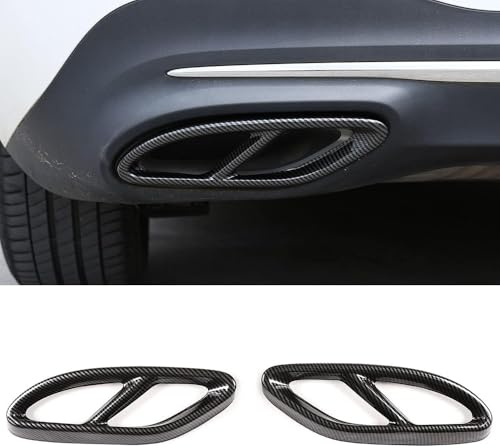Embellecedor para Tubos de Escape Coche para A-Klasse, Silenciador de Escape Marco de Deflector de Escape de Acero Inoxidable,Carbon Fibre Pattern