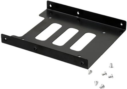 Qsvbeeqj 1 Set 2.5 a 3.5 Interno SSD Hard Disk Drive Bays Holder Metallo Staffa di Montaggio Adattatore Per PC Computer Chassis Hard Disk Drive Staffa di Montaggio
