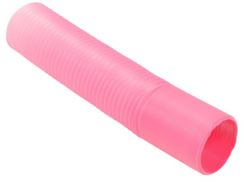 WEKADRIN Tunnel Gioco Plastico Rosa per Piccoli Animali come Criceti e Cincillà, Leggero e Facile da Trasportare, per Gioco e Addestramento Sul Pavimento