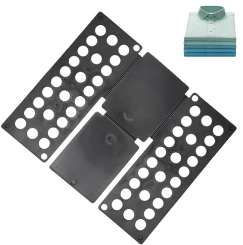Plieur De Vetement, Machine A Plier Le Linge Planche À Plier Plieuse Vêtements Format pour Vetement Chemise T Shirt Tee Shirts (Noir)