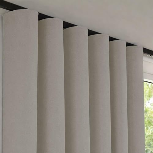 Tende Oscuranti per Interni XXL 3 Metri Alta Qualità Pietra 300x300 cm | Tenda Altezza 300cm Facile Installazione con Fettuccia. Per Soggiorno, Camera da Letto, Finestre, Porte e Balcone StoresDeco