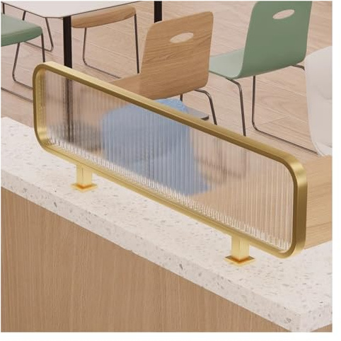 GYEQXKT Dekorativ avdelare för matsalar, bordsavdelare i randigt glas för restauranger eller hem, bas 30/50 cm avdelare för varma krukor eller diskar.