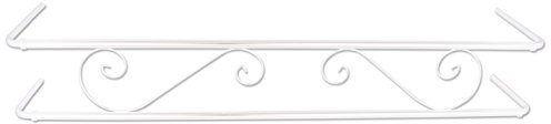HELGUEFER - Balconcillo Extensible para Ventana de 100 a 140 cm Blanco | Soporte para Macetas y Plantas | Barandilla Exterior de Hierro Lacado | Uso Exterior | Fácil Montaje
