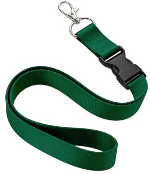 Kandinsky Schlüsselbänder Lanyards, Dunkelgrün, 25 Stück, 25mm, 90cm | mit Steckschnalle, geeignet für Messen, Events und Veranstaltungen, ideal für Ausweishüllen