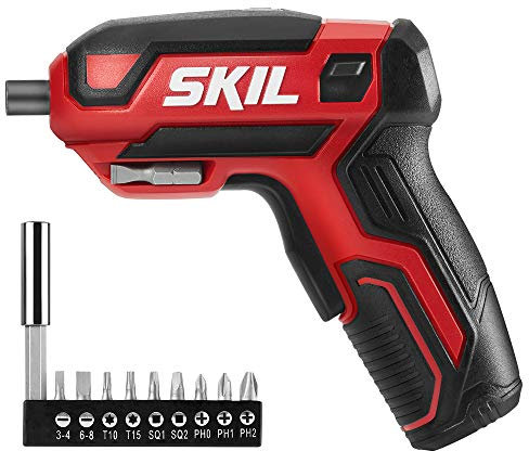 Skil Rechargeable 4V Cordless Screwdriver, Includes 9pcs Bit, 1pc Bit Holder, USB Charging Cable - SD561801