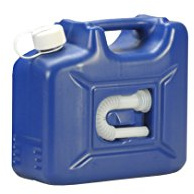 Hünersdorff AdBlue Kanister 10 L - Ideal zur Betankung an PKW-Zapfsäulen, Mehrwegkanister Mit Auslaufrohr, Passt in Tankstutzen, Unbefüllt