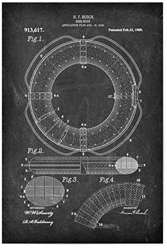 artboxONE Poster 30x20 cm Reise Rettungsring Patent (Tafel) hochwertiger Design Kunstdruck - Bild patent Boot Marine