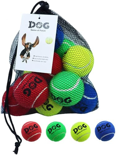 AMA Tennisbälle für Dog-12 Orange Go Chuck It Bälle Passend für Standard-Hundeballwerfer, mit Tragetasche