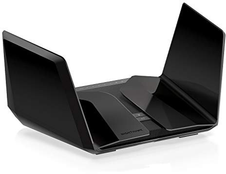 NETGEAR Router Nighthawk WiFi 6E (RAXE500) AXE11000 Velocità wireless 10,8 Gbps - Porta Internet da 2,5 GB - Router Gigabit Tri-Band - Copre 3.500 piedi quadrati, 60 dispositivi - VPN integrata, USB