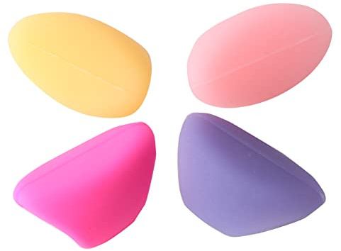?4Pcs Flute Finger Rest Cushion Protector Silicone Wind Instrument Accessories Yellow/Pink/Purple/Aquamarine , Playing Accessories